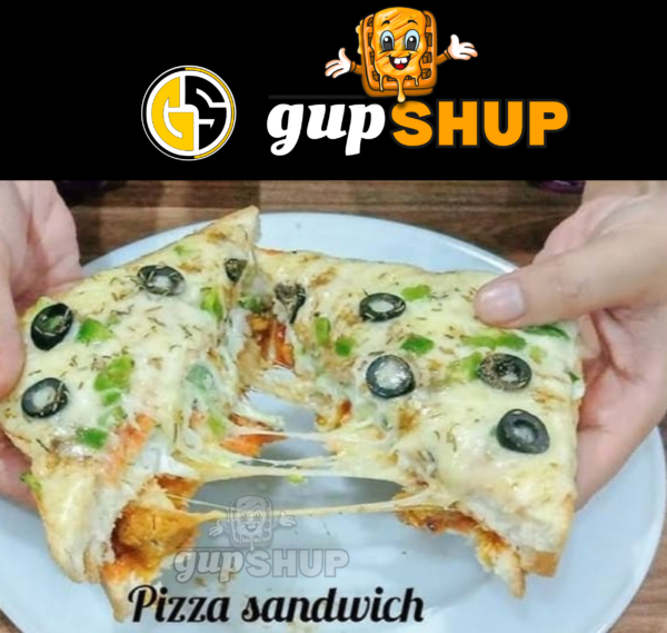 Open Top Double Layer Pizza Sandwich